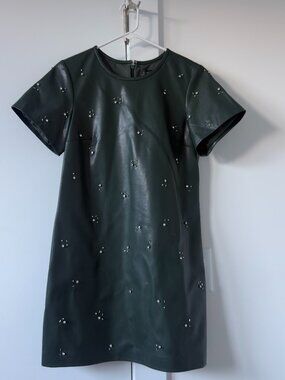 J. Crew Collection mini dress in embellished faux leather